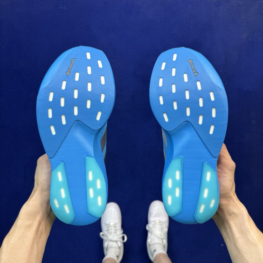 新版 AD Adizero Evo SL 阿迪达斯马拉松跑步鞋轻量Q弹缓震跑鞋新体验！第44色:蓝色货号
