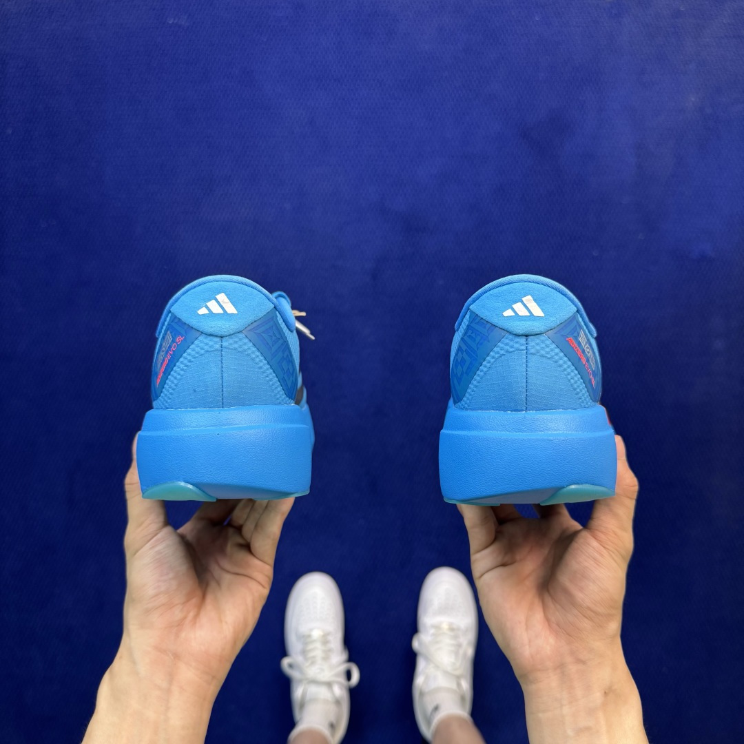 新版 AD Adizero Evo SL 阿迪达斯马拉松跑步鞋轻量Q弹缓震跑鞋新体验！第44色:蓝色货号