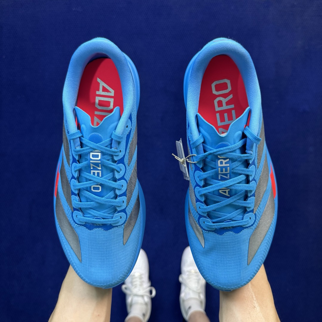 新版 AD Adizero Evo SL 阿迪达斯马拉松跑步鞋轻量Q弹缓震跑鞋新体验！第44色:蓝色货号