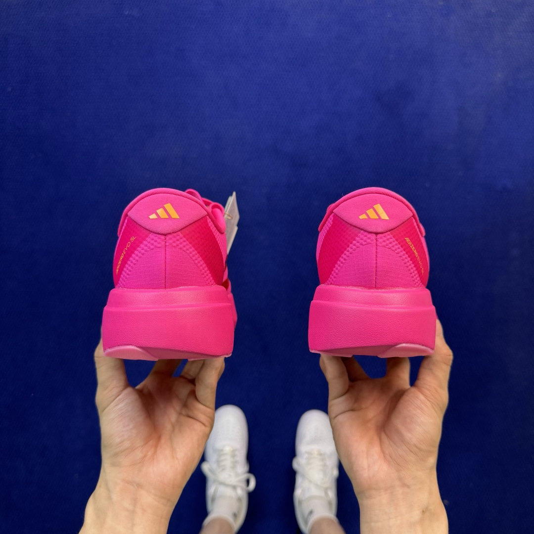 新版 AD Adizero Evo SL 阿迪达斯马拉松跑步鞋轻量Q弹缓震跑鞋新体验！第45色:大红色货
