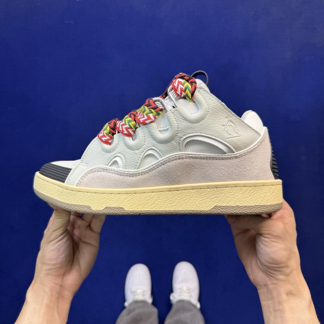 纯原 Lanvin 浪凡 Curb Sneakers 皮革低帮休闲板鞋 国内一线大厂OG出品 匠心打造 
