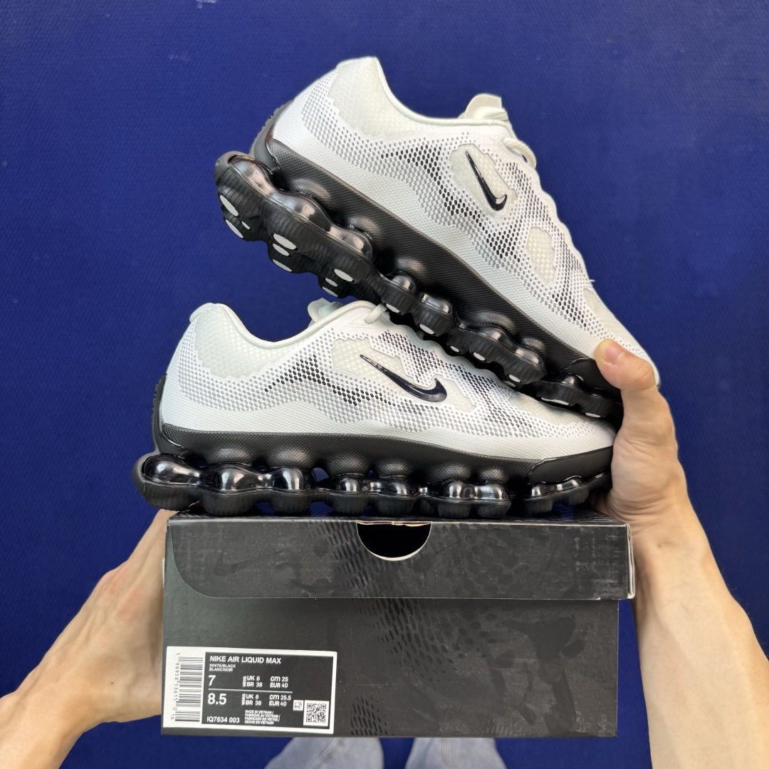 Nike AIR LIQUID MAX 第7色:灰黑超弹气垫大底，上脚踩云感直接拉满！货号：IQ7634