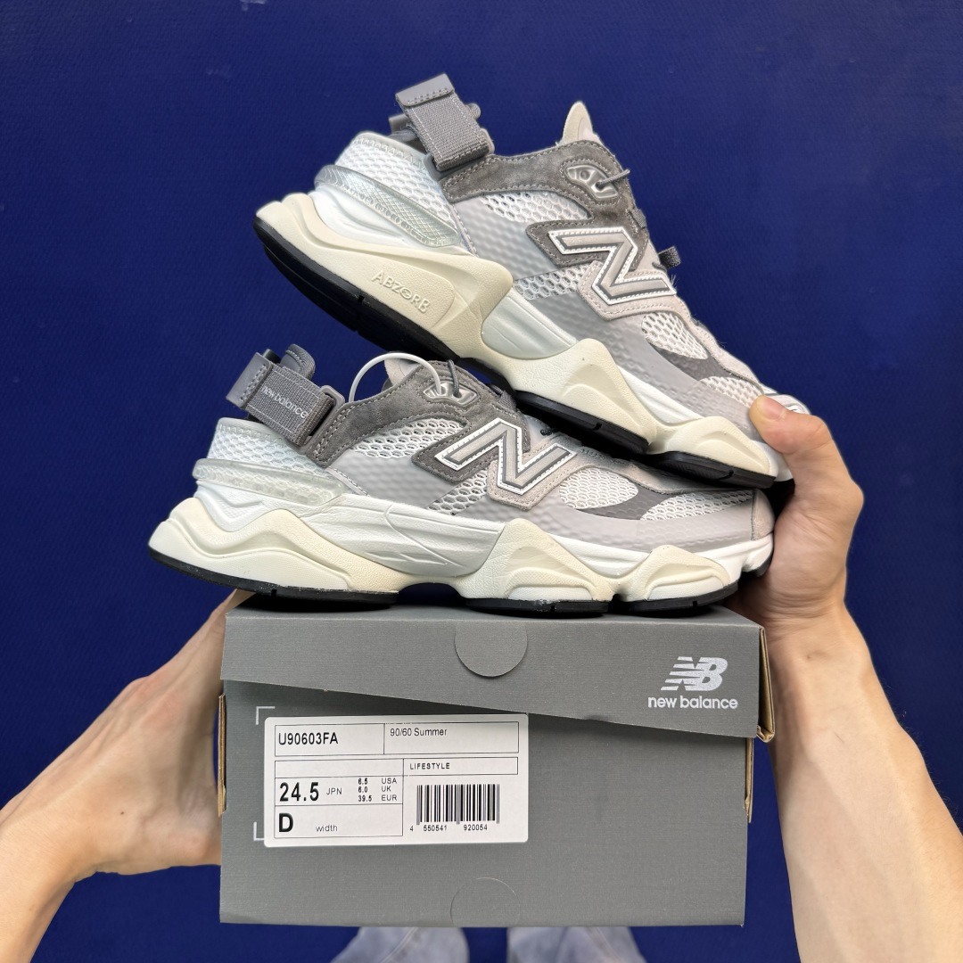 C版新百伦系列！NB9060第166色：一脚蹬穆勒凉拖鞋雨云灰升级贾卡无敌质感！最强版本36-47.5出
