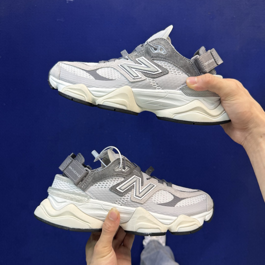 C版新百伦系列！NB9060第166色：一脚蹬穆勒凉拖鞋雨云灰升级贾卡无敌质感！最强版本36-47.5出