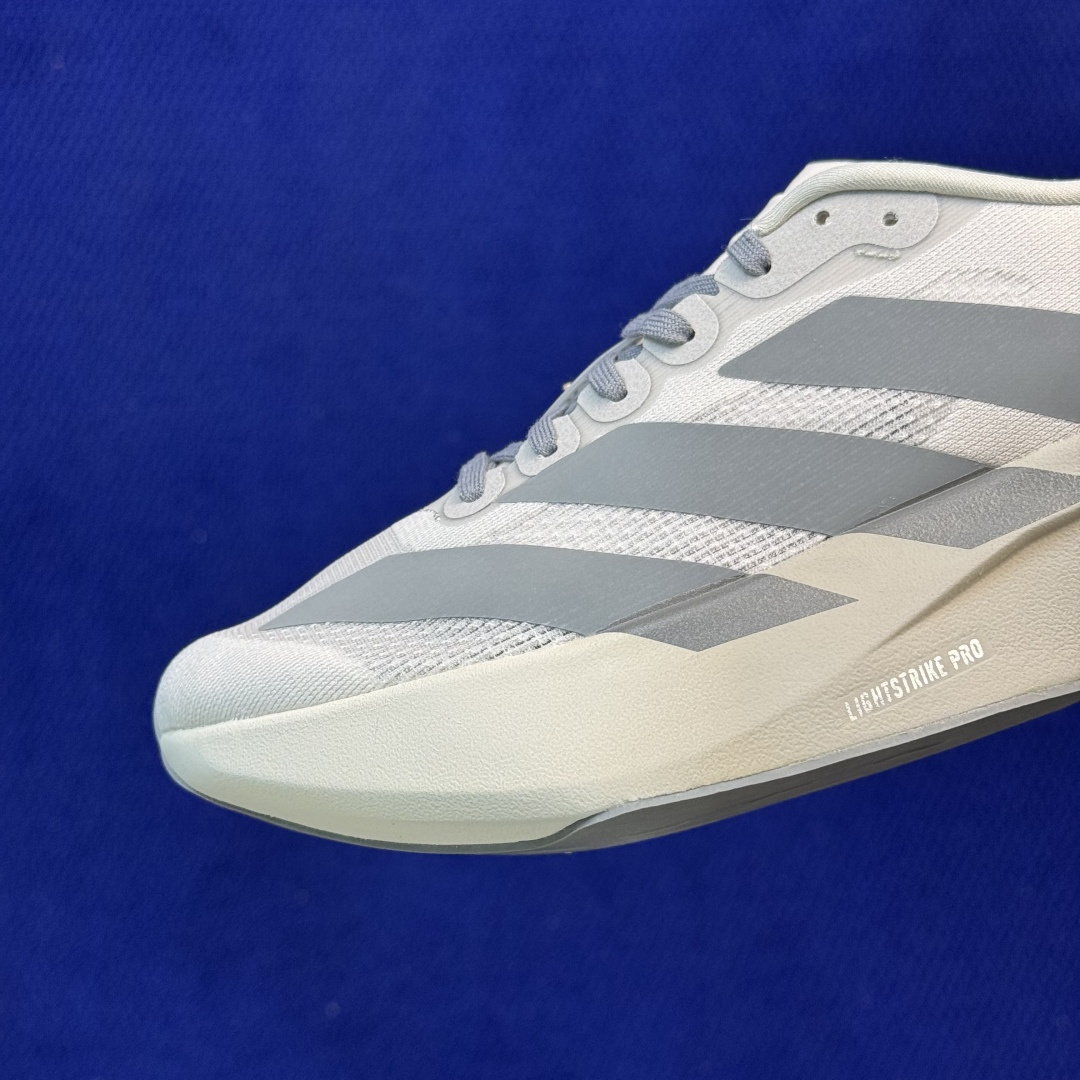 新版 AD Adizero Evo SL 阿迪达斯马拉松跑步鞋轻量Q弹缓震跑鞋新体验！第46色:白灰色货