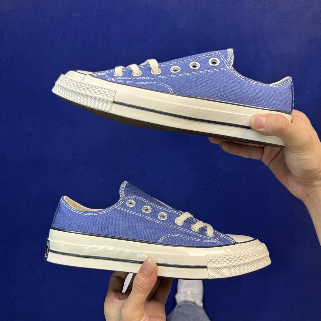 升级改良小头款 Converse Chuck 1970s 海军蓝低帮帆布鞋鞋头弧度调试完美 流畅一体 后