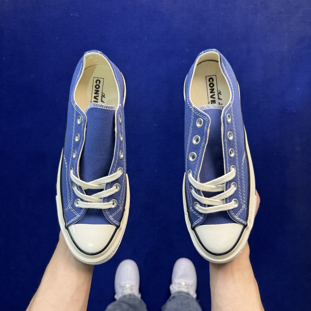 升级改良小头款 Converse Chuck 1970s 海军蓝低帮帆布鞋鞋头弧度调试完美 流畅一体 后