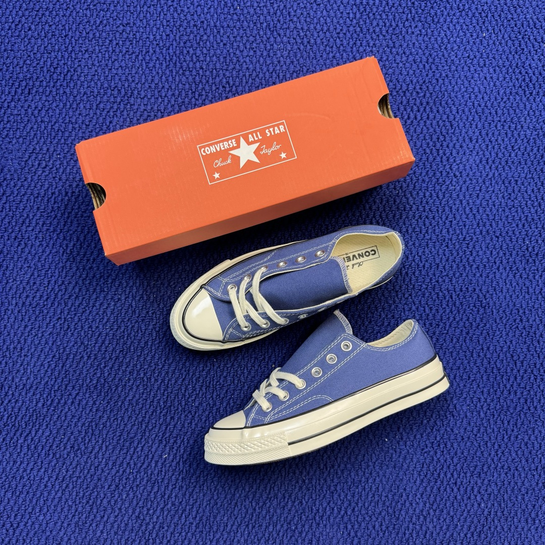 升级改良小头款 Converse Chuck 1970s 海军蓝低帮帆布鞋鞋头弧度调试完美 流畅一体 后