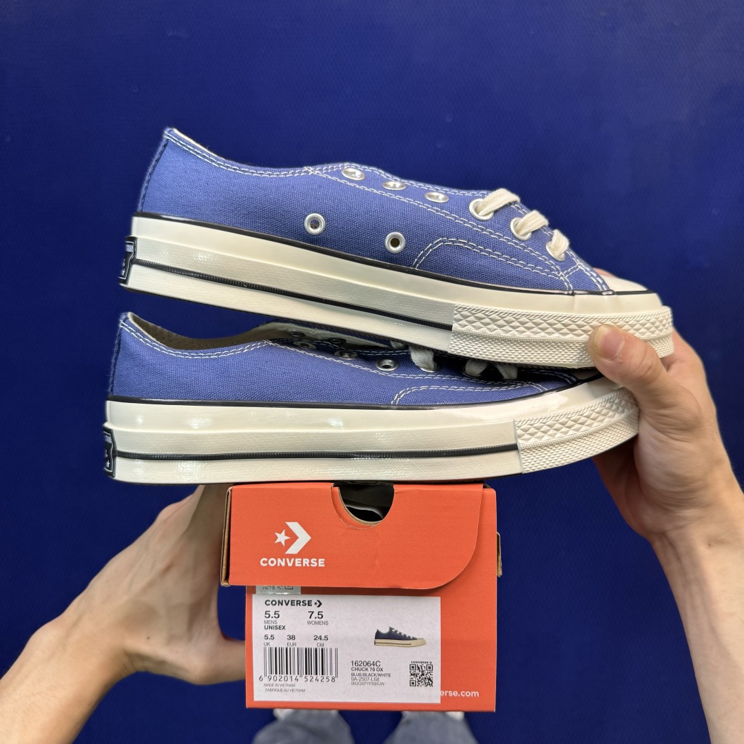 升级改良小头款 Converse Chuck 1970s 海军蓝低帮帆布鞋鞋头弧度调试完美 流畅一体 后