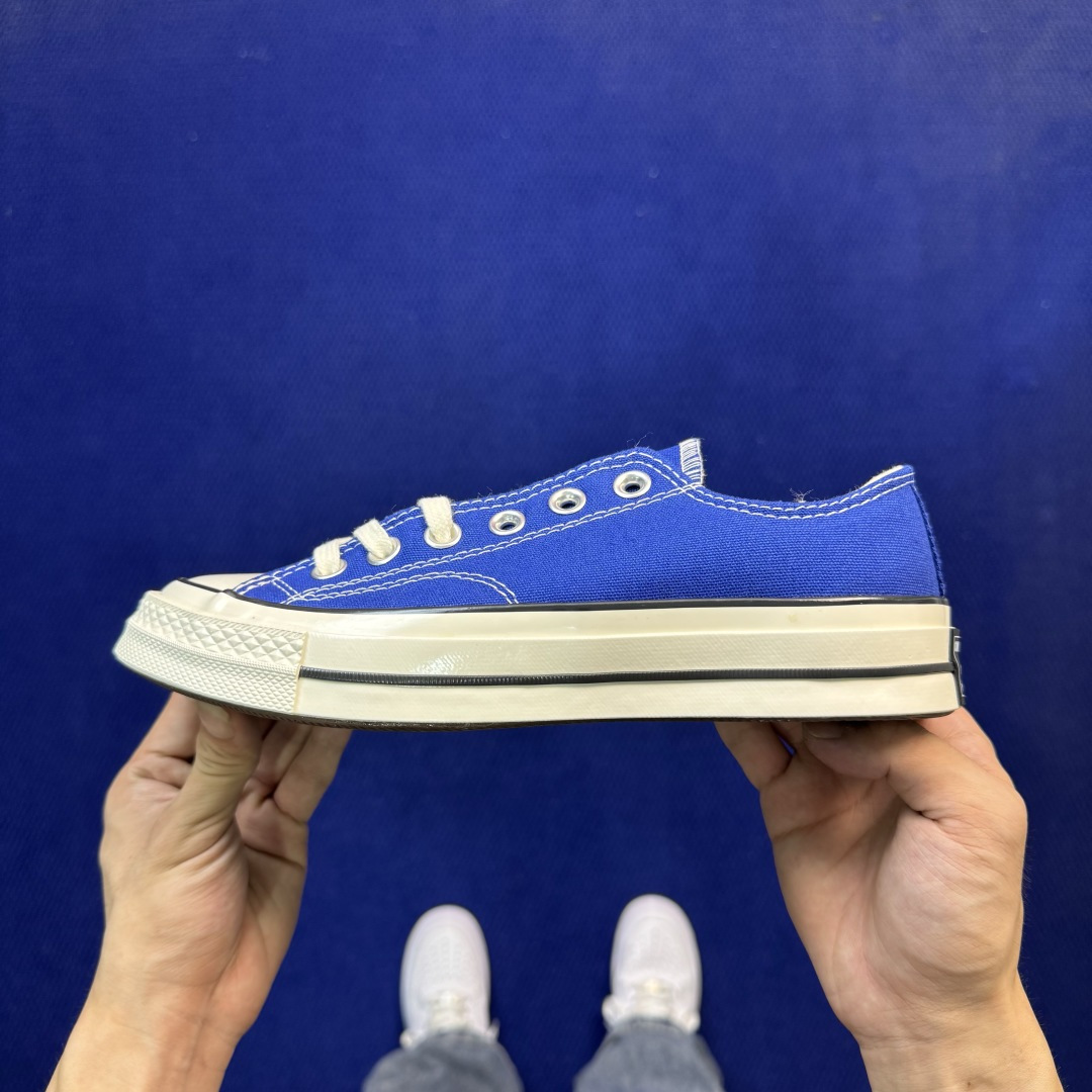 升级改良小头款 Converse Chuck 1970s 宝蓝低帮帆布鞋鞋头弧度调试完美 流畅一体 后跟