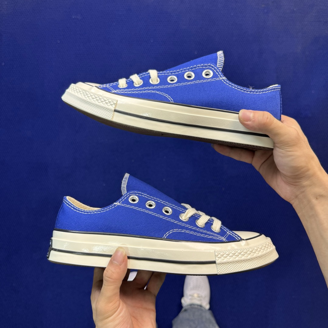 升级改良小头款 Converse Chuck 1970s 宝蓝低帮帆布鞋鞋头弧度调试完美 流畅一体 后跟