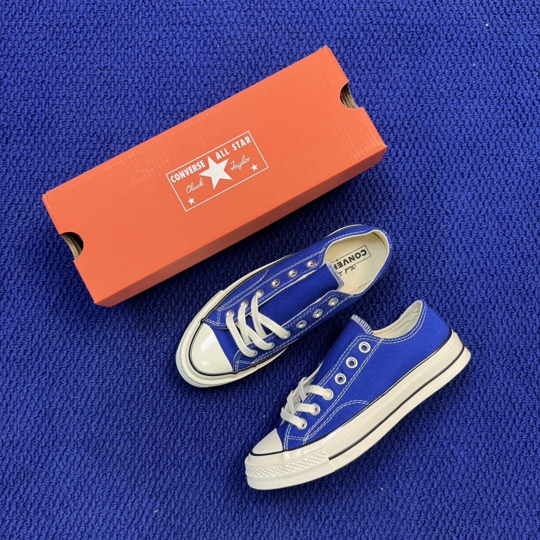 升级改良小头款 Converse Chuck 1970s 宝蓝低帮帆布鞋鞋头弧度调试完美 流畅一体 后跟