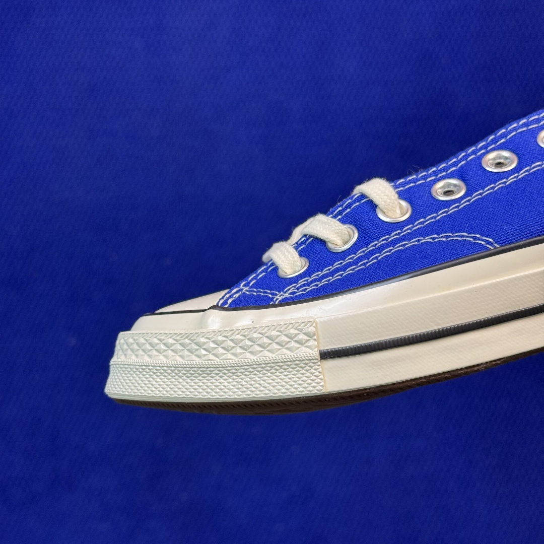 升级改良小头款 Converse Chuck 1970s 宝蓝低帮帆布鞋鞋头弧度调试完美 流畅一体 后跟