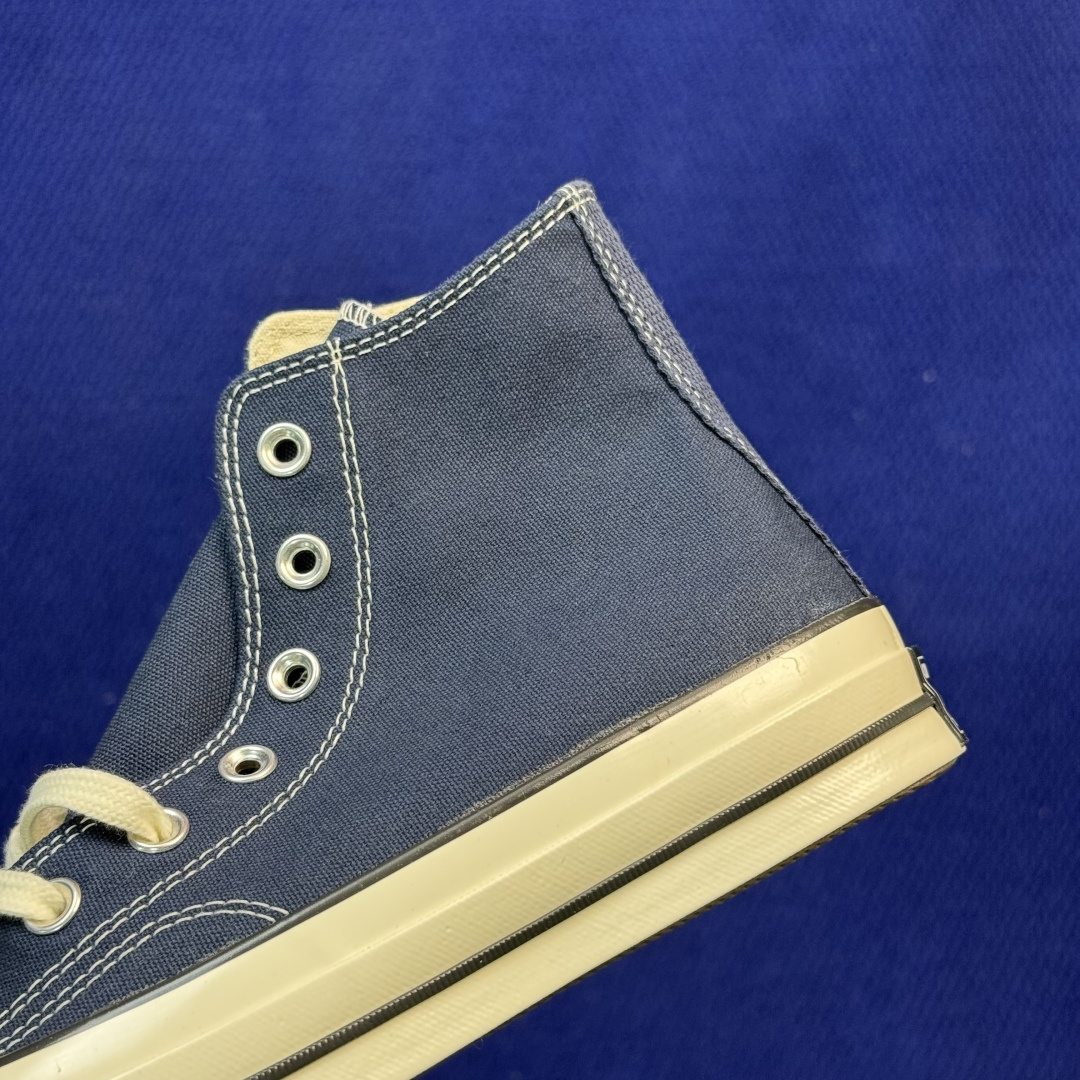 升级改良小头款 Converse Chuck 1970s 海军蓝高帮帆布鞋鞋头弧度调试完美 流畅一体 后