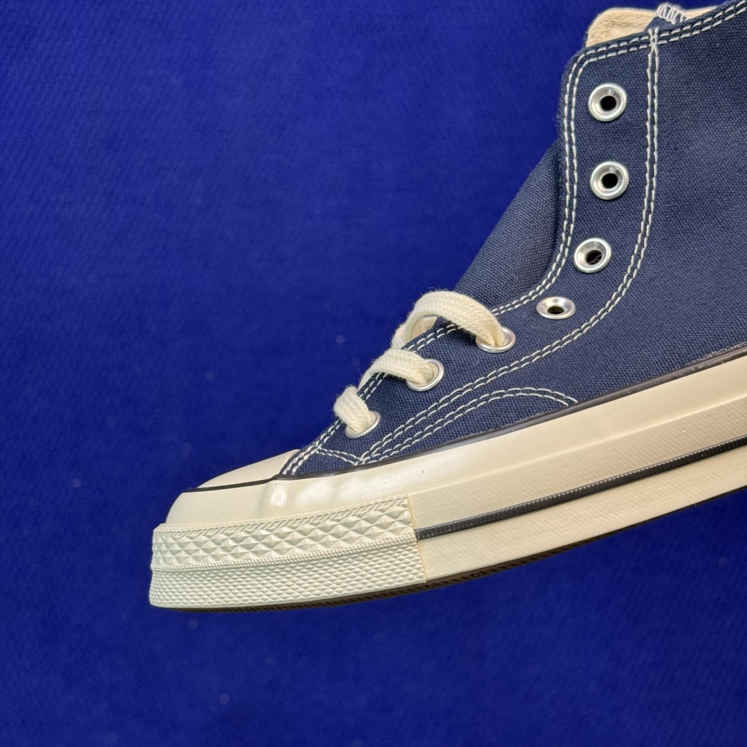 升级改良小头款 Converse Chuck 1970s 海军蓝高帮帆布鞋鞋头弧度调试完美 流畅一体 后