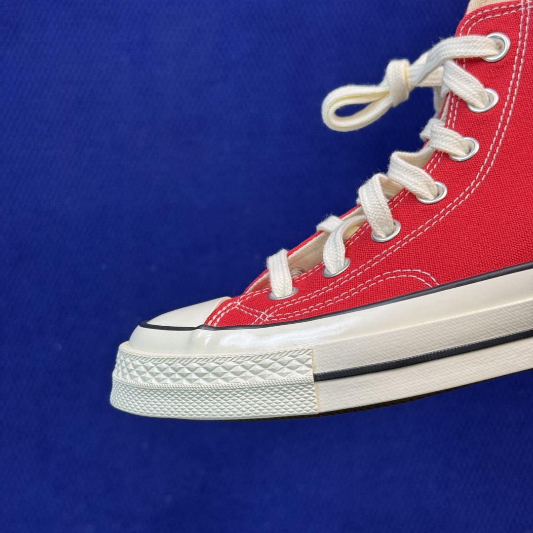 升级改良小头款 Converse Chuck 1970s 大红色高帮帆布鞋鞋头弧度调试完美 流畅一体 后