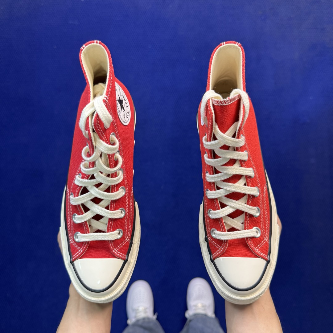 升级改良小头款 Converse Chuck 1970s 大红色高帮帆布鞋鞋头弧度调试完美 流畅一体 后