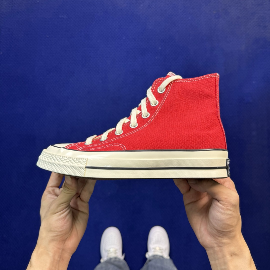 升级改良小头款 Converse Chuck 1970s 大红色高帮帆布鞋鞋头弧度调试完美 流畅一体 后