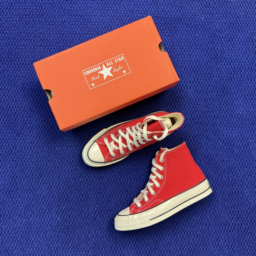 升级改良小头款 Converse Chuck 1970s 大红色高帮帆布鞋鞋头弧度调试完美 流畅一体 后