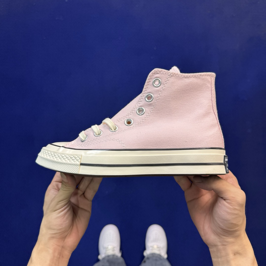 升级改良小头款 Converse Chuck 1970s 樱花粉色🌸高帮帆布鞋鞋头弧度调试完美 流畅一体