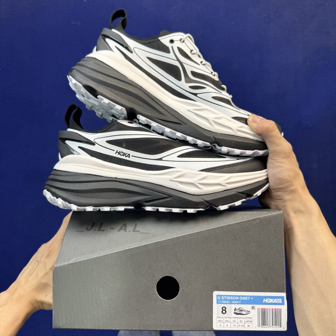 HOKA ONE ONE Stinson One7 越野跑鞋男女同款 共4色第1色:黑白 -BWHT尺码