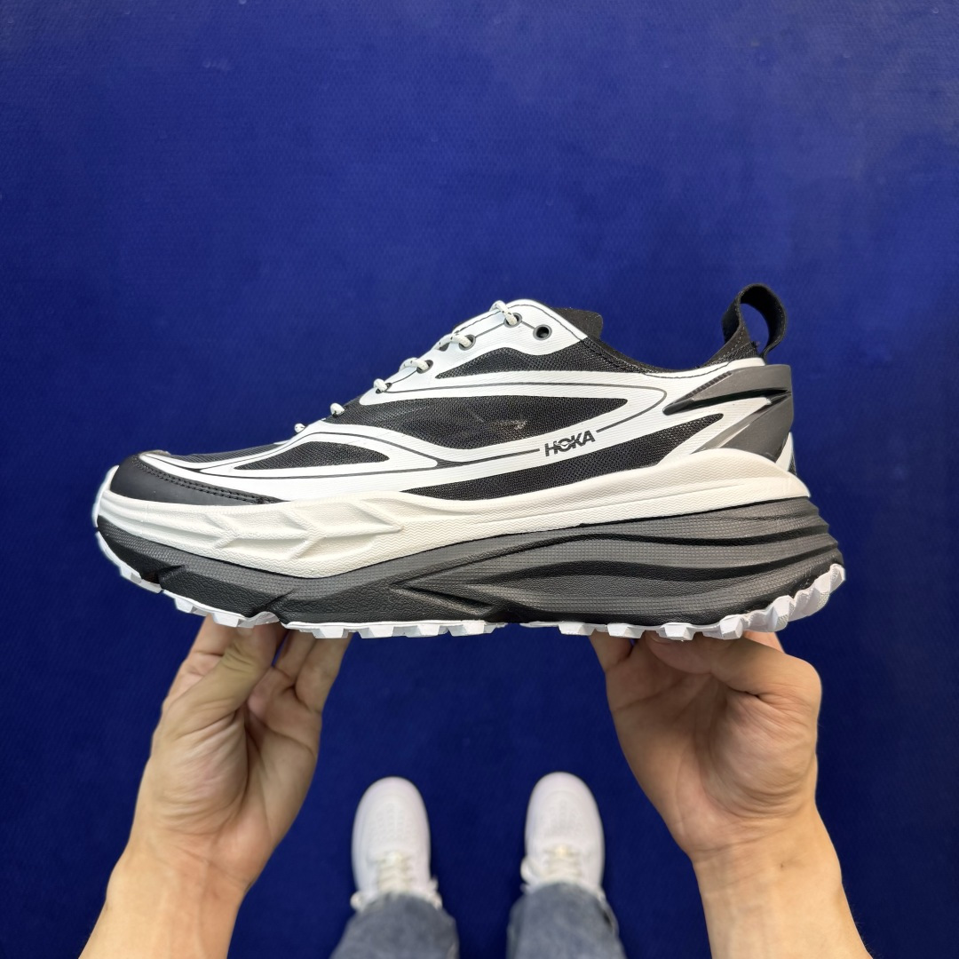 HOKA ONE ONE Stinson One7 越野跑鞋男女同款 共4色第1色:黑白 -BWHT尺码