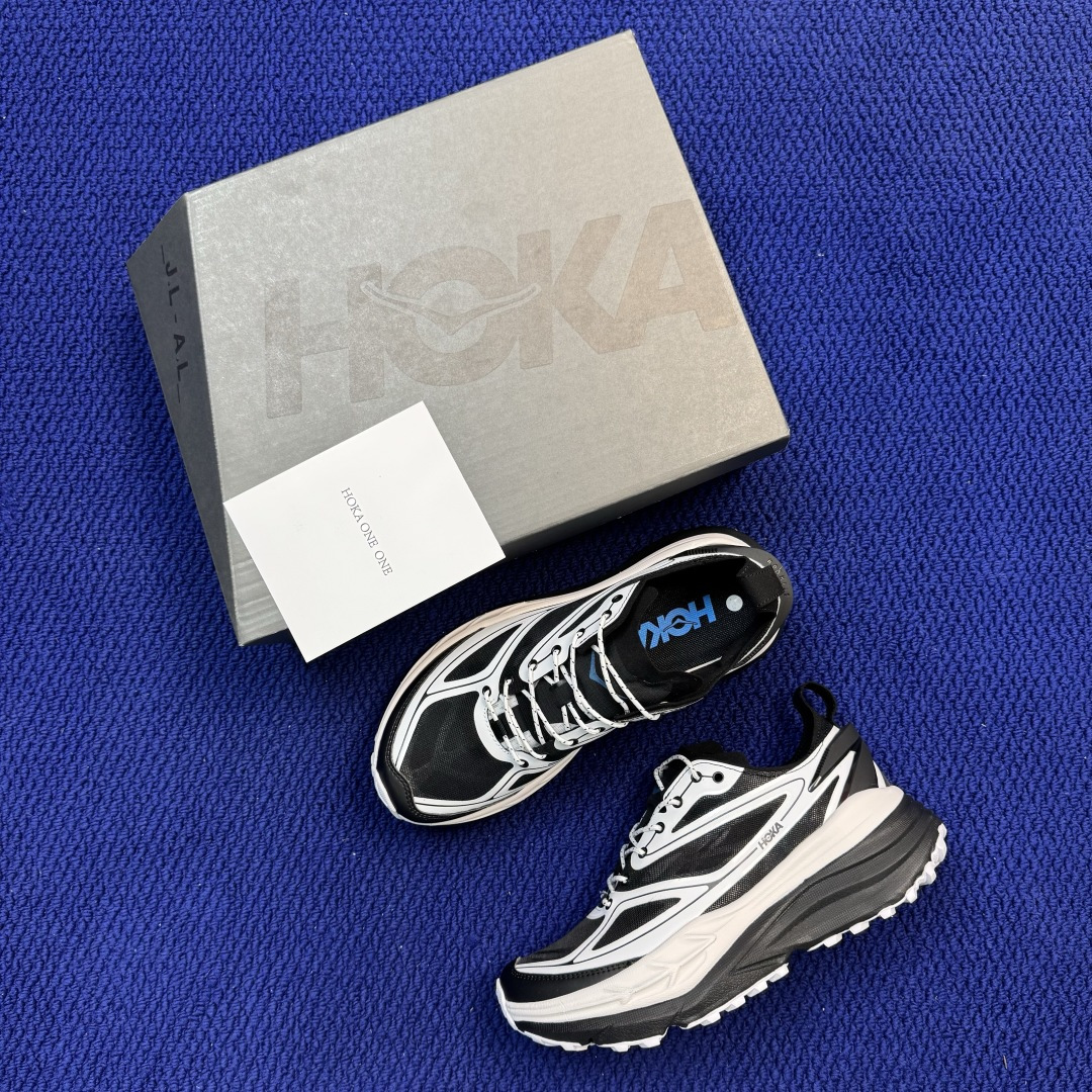 HOKA ONE ONE Stinson One7 越野跑鞋男女同款 共4色第1色:黑白 -BWHT尺码