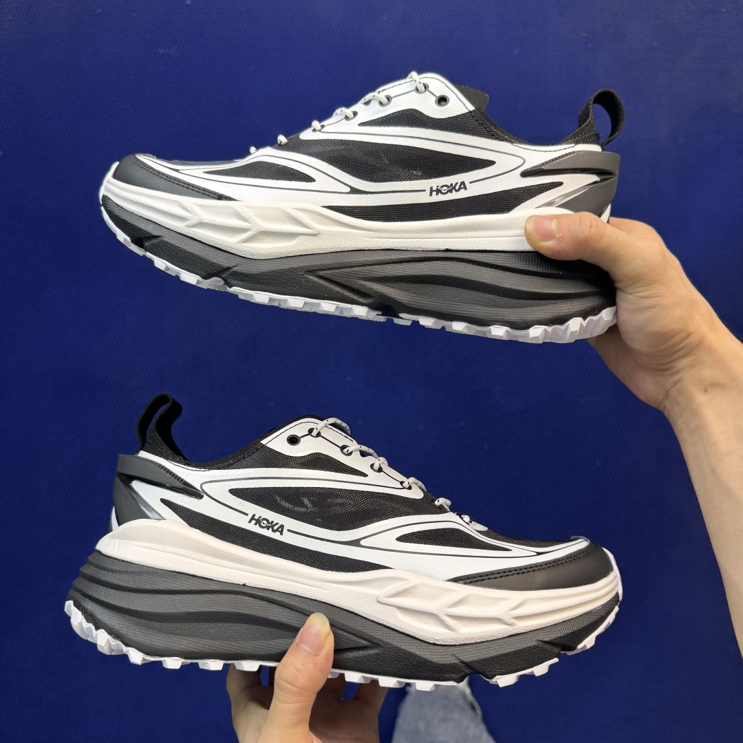 HOKA ONE ONE Stinson One7 越野跑鞋男女同款 共4色第1色:黑白 -BWHT尺码