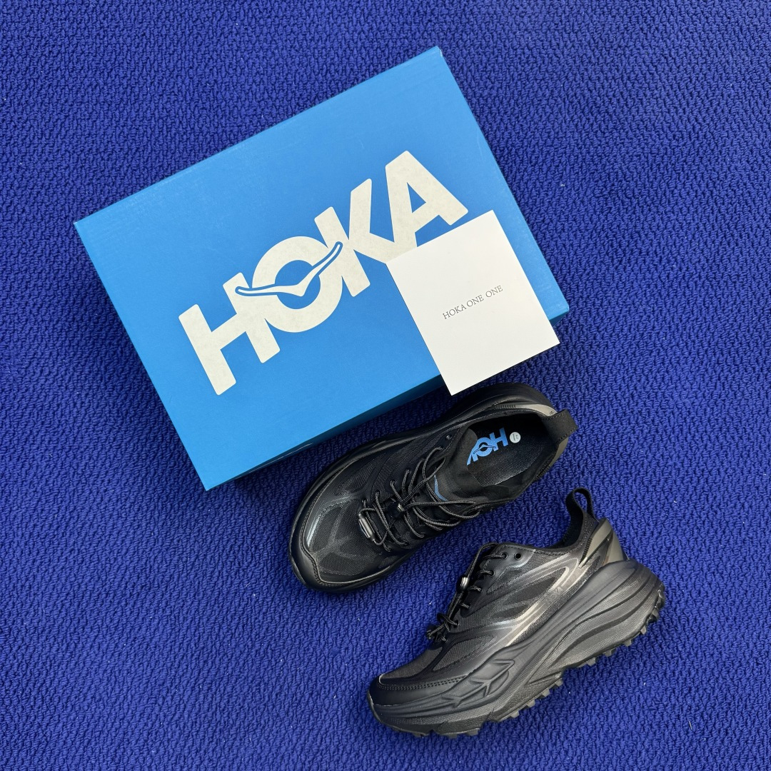 HOKA ONE ONE Stinson One7 越野跑鞋男女同款 共4色第2色:全黑武士 -BBNB
