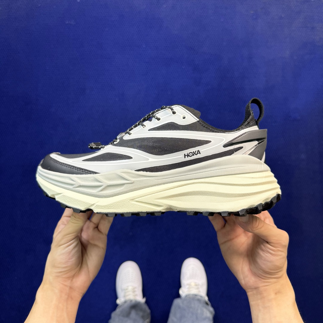 HOKA ONE ONE Stinson One7 越野跑鞋男女同款 共4色第3色:灰黑 -SGS尺码：