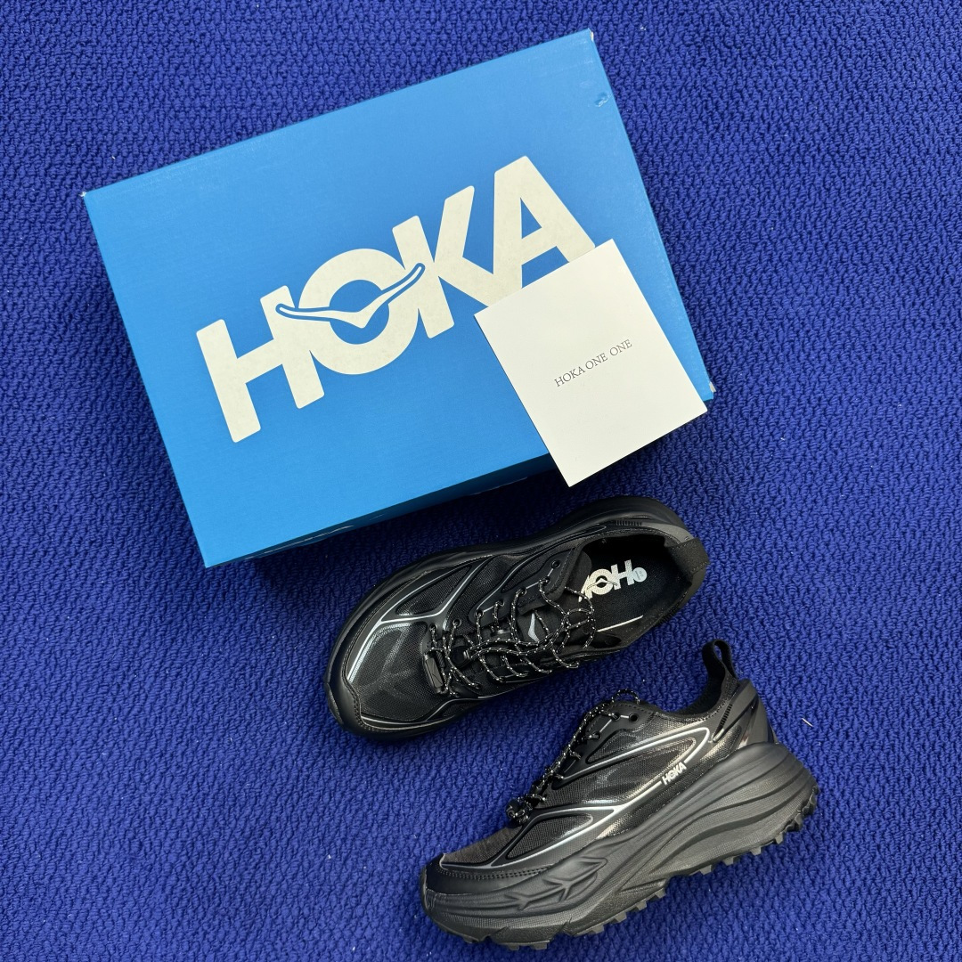 HOKA ONE ONE Stinson One7 越野跑鞋男女同款 共4色第4色:黑银 -BKSV尺码