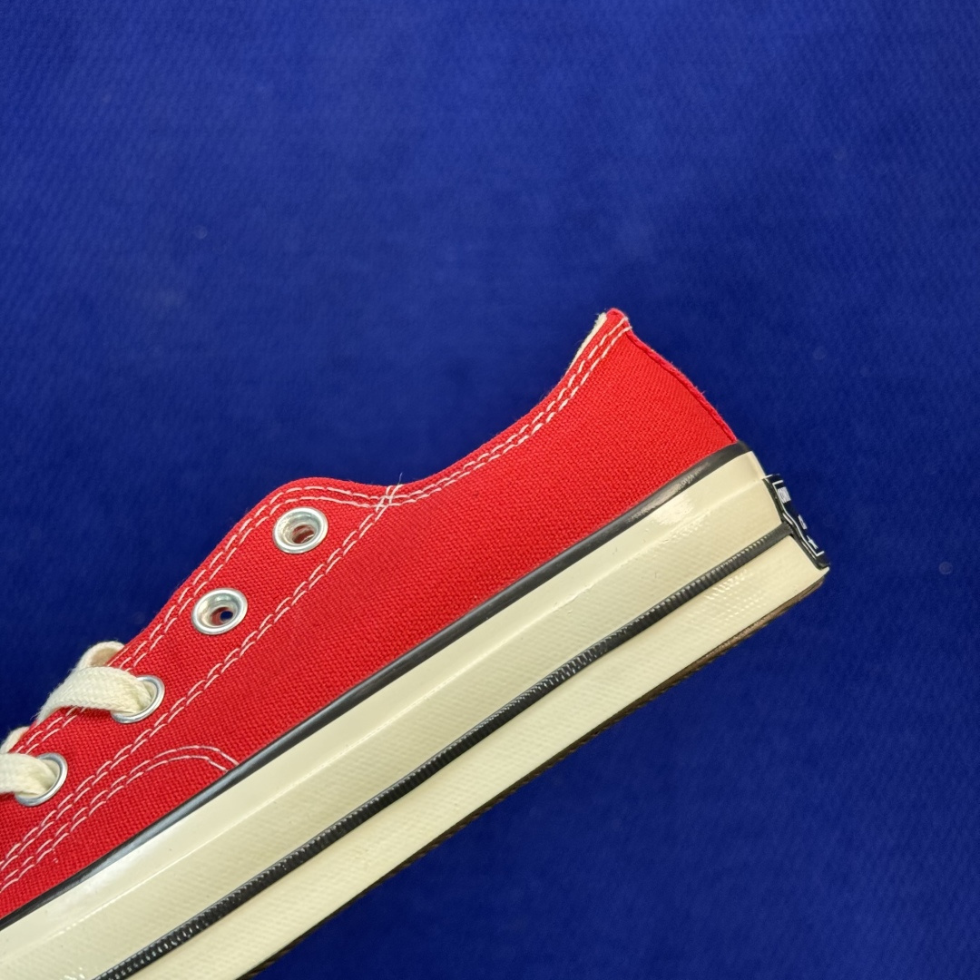 升级改良小头款 Converse Chuck 1970s 大红色低帮帆布鞋鞋头弧度调试完美 流畅一体 后