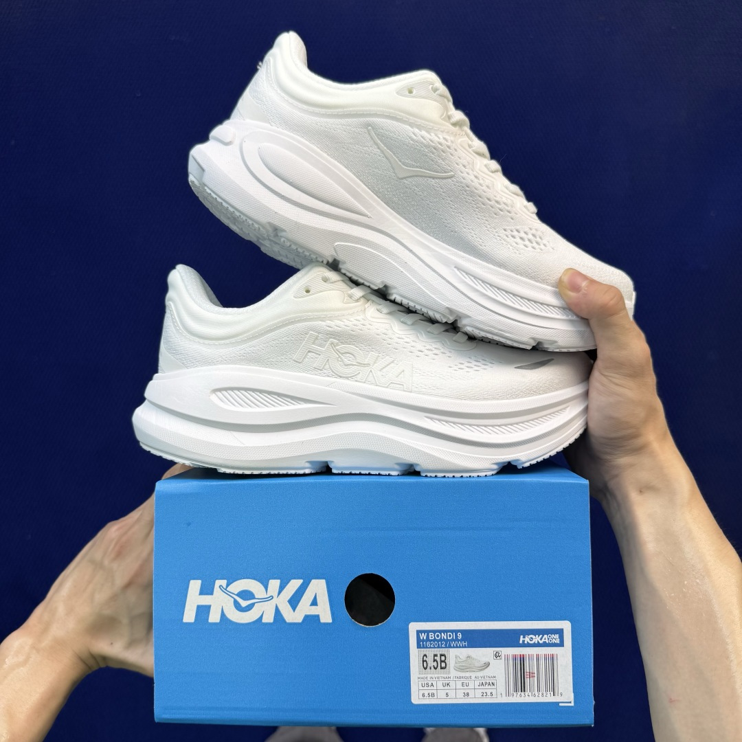 【WM】Hoka One One Bondi 9 跑步鞋纯原大厂出品！品质库存稳定放心推！第16色：纯白