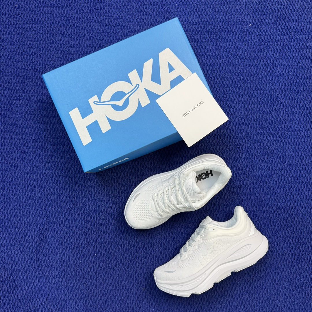 【WM】Hoka One One Bondi 9 跑步鞋纯原大厂出品！品质库存稳定放心推！第16色：纯白