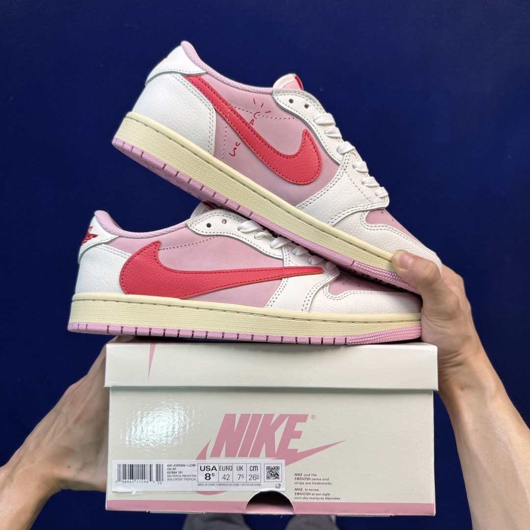 DT过验版aj1低帮 倒钩10.0:闪电⚡️倒钩2.0Travis Scott Air Jordan 1