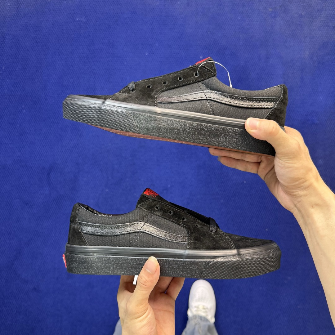 虎扑版！Vans Sk8-Low 低帮 K24V黑武士纯原级别外贸订单！万斯经典 硫化帆布板鞋正品海鸥线