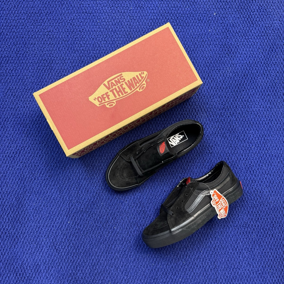 虎扑版！Vans Sk8-Low 低帮 K24V黑武士纯原级别外贸订单！万斯经典 硫化帆布板鞋正品海鸥线