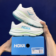 Hoka One One Bondi 9 跑步鞋纯原大厂出品!品质库存稳定放心推!第17色:白色/绿蓝货 Hoka One One Bondi 9 跑步鞋纯原大厂出品!品质库存稳定放心推!第17色:白色/绿蓝货
