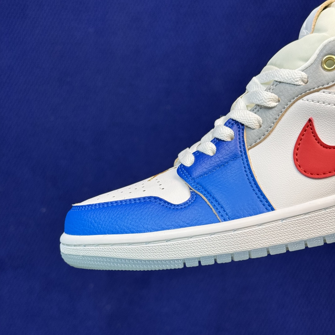 DF版 顶级性价比低帮！第191色:白蓝红美国队Air Jordan AJ1 Low 低帮系列鞋型细节堪