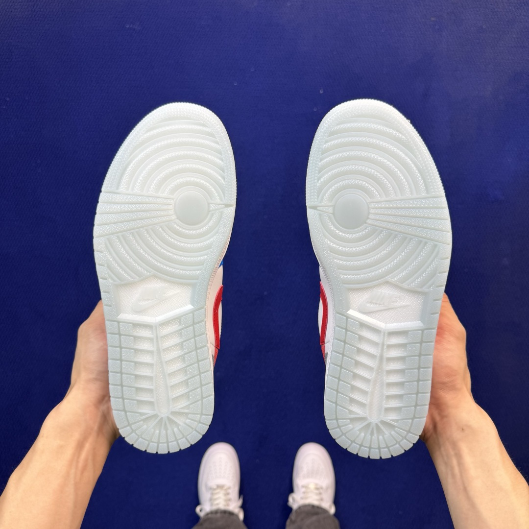 DF版 顶级性价比低帮！第191色:白蓝红美国队Air Jordan AJ1 Low 低帮系列鞋型细节堪
