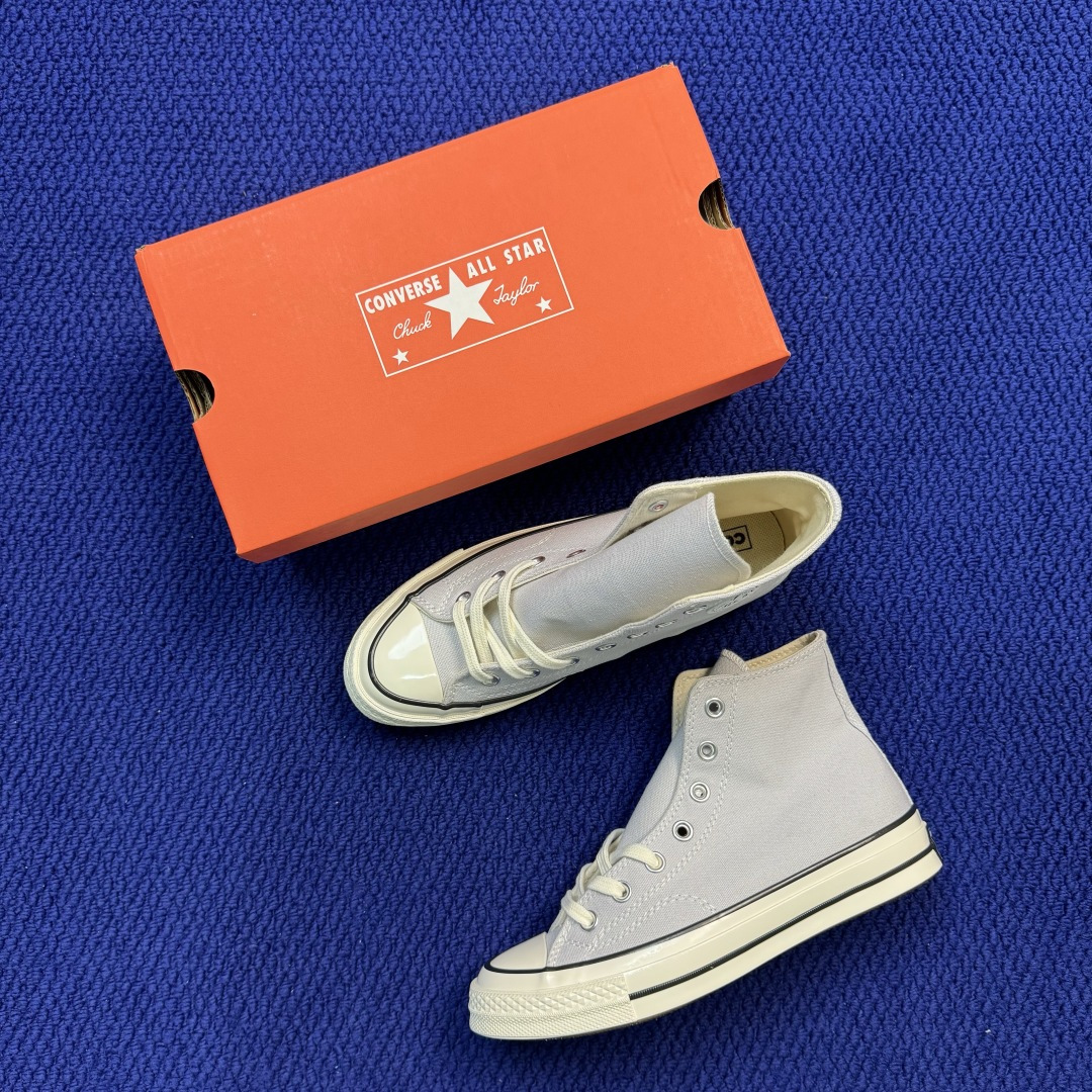 升级改良小头款 Converse Chuck 1970s 雾霾灰高帮帆布鞋 鞋头弧度调试完美 流畅一体 后跟弧度加以改良