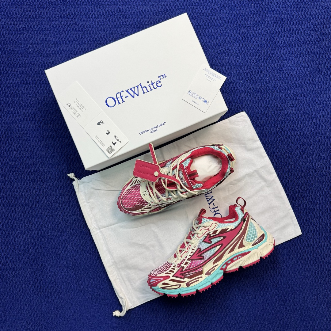OW解构休闲跑鞋/复古老爹鞋 第62色：红蓝 OFF-WHITE Be Right Back 工艺很复杂！ 尺码：36 