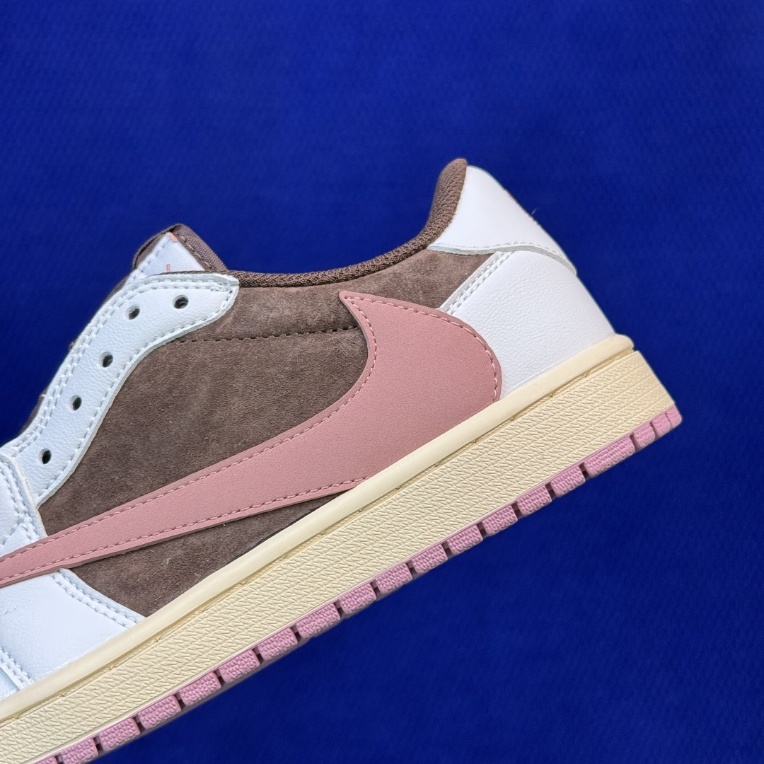性价比头层aj1！长期补货 Nike Air Jordan 1 low 低帮 倒钩深棕粉 货号DZ4137-206 尺码