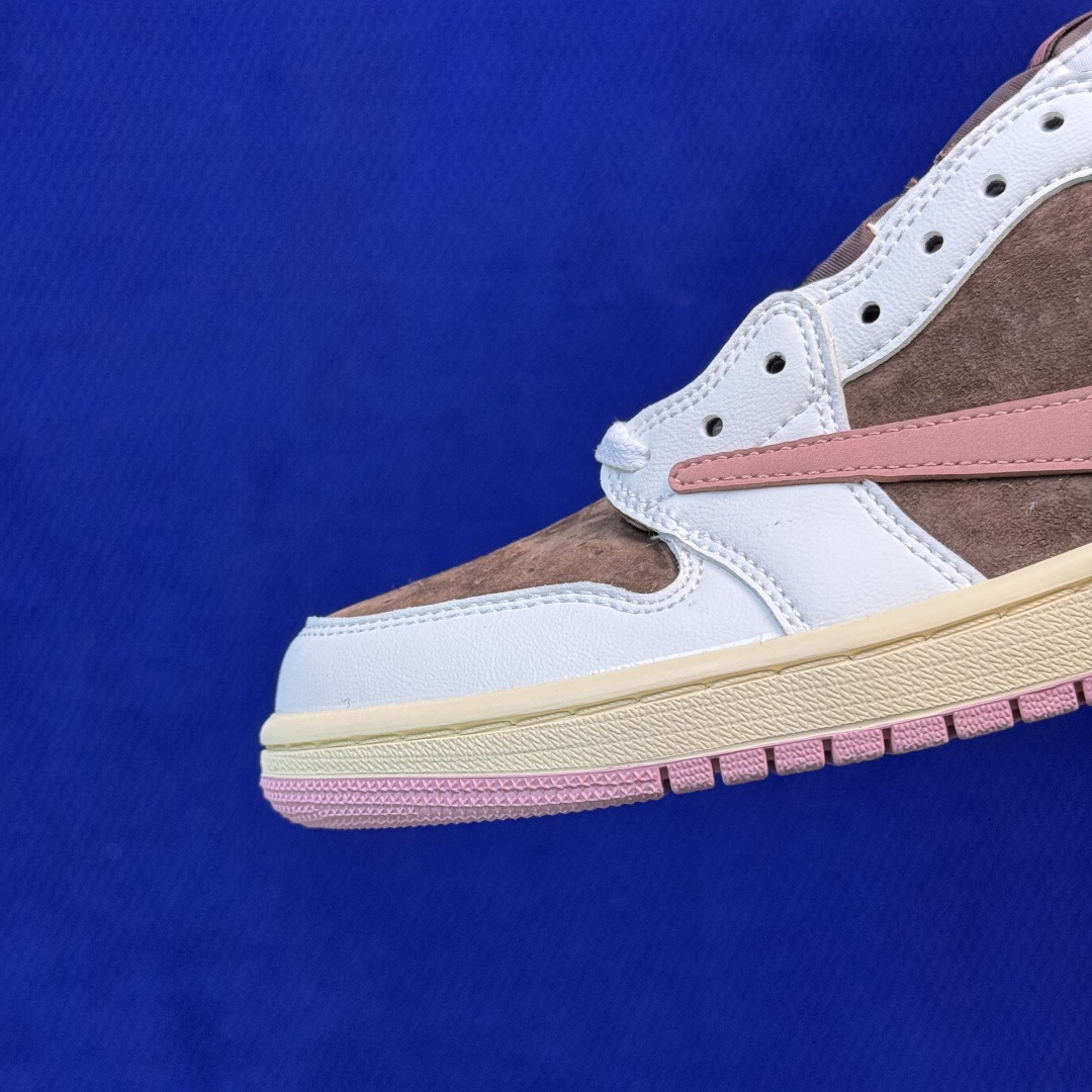性价比头层aj1！长期补货 Nike Air Jordan 1 low 低帮 倒钩深棕粉 货号DZ4137-206 尺码
