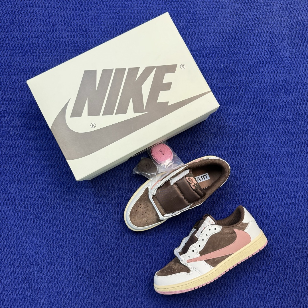 性价比头层aj1！长期补货 Nike Air Jordan 1 low 低帮 倒钩深棕粉 货号DZ4137-206 尺码