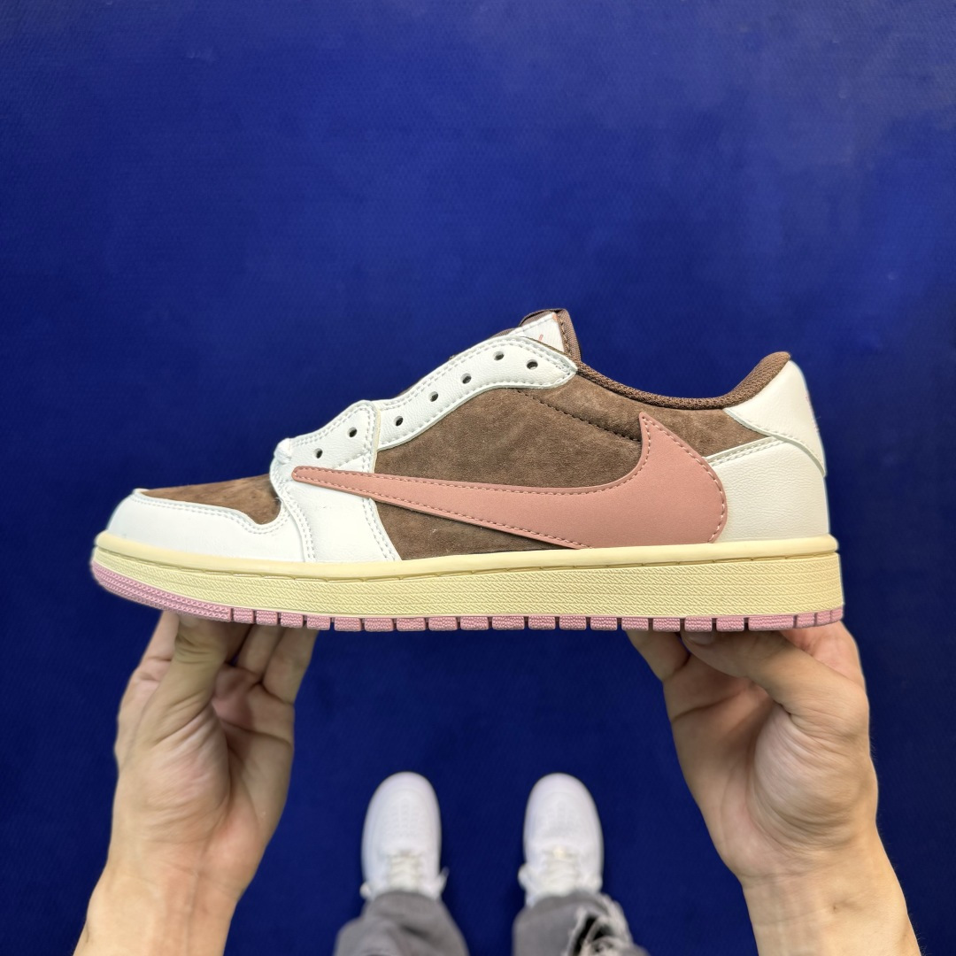 性价比头层aj1！长期补货 Nike Air Jordan 1 low 低帮 倒钩深棕粉 货号DZ4137-206 尺码