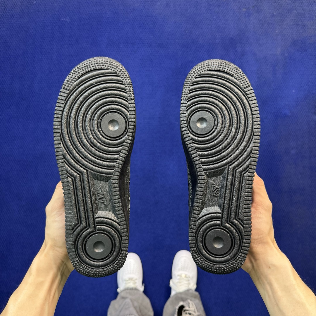 3A空军！第657色：On Tour黑色刺绣 Nike Air Force 1 Low 百分百原鞋开发！PT市场真正匠心