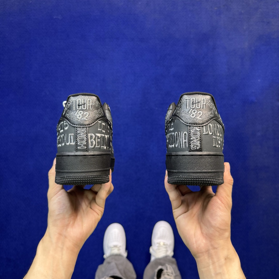 3A空军！第657色：On Tour黑色刺绣 Nike Air Force 1 Low 百分百原鞋开发！PT市场真正匠心