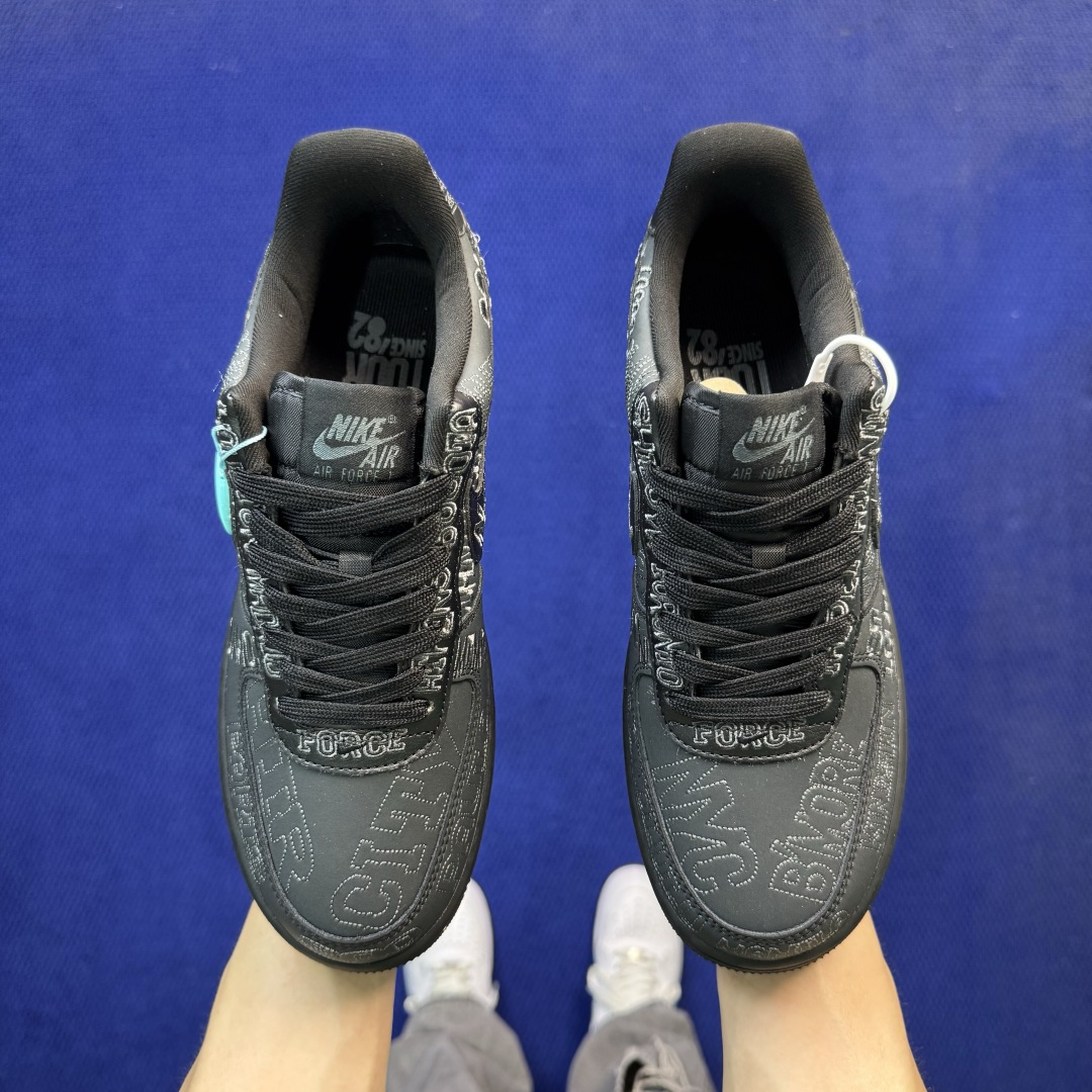 3A空军！第657色：On Tour黑色刺绣 Nike Air Force 1 Low 百分百原鞋开发！PT市场真正匠心