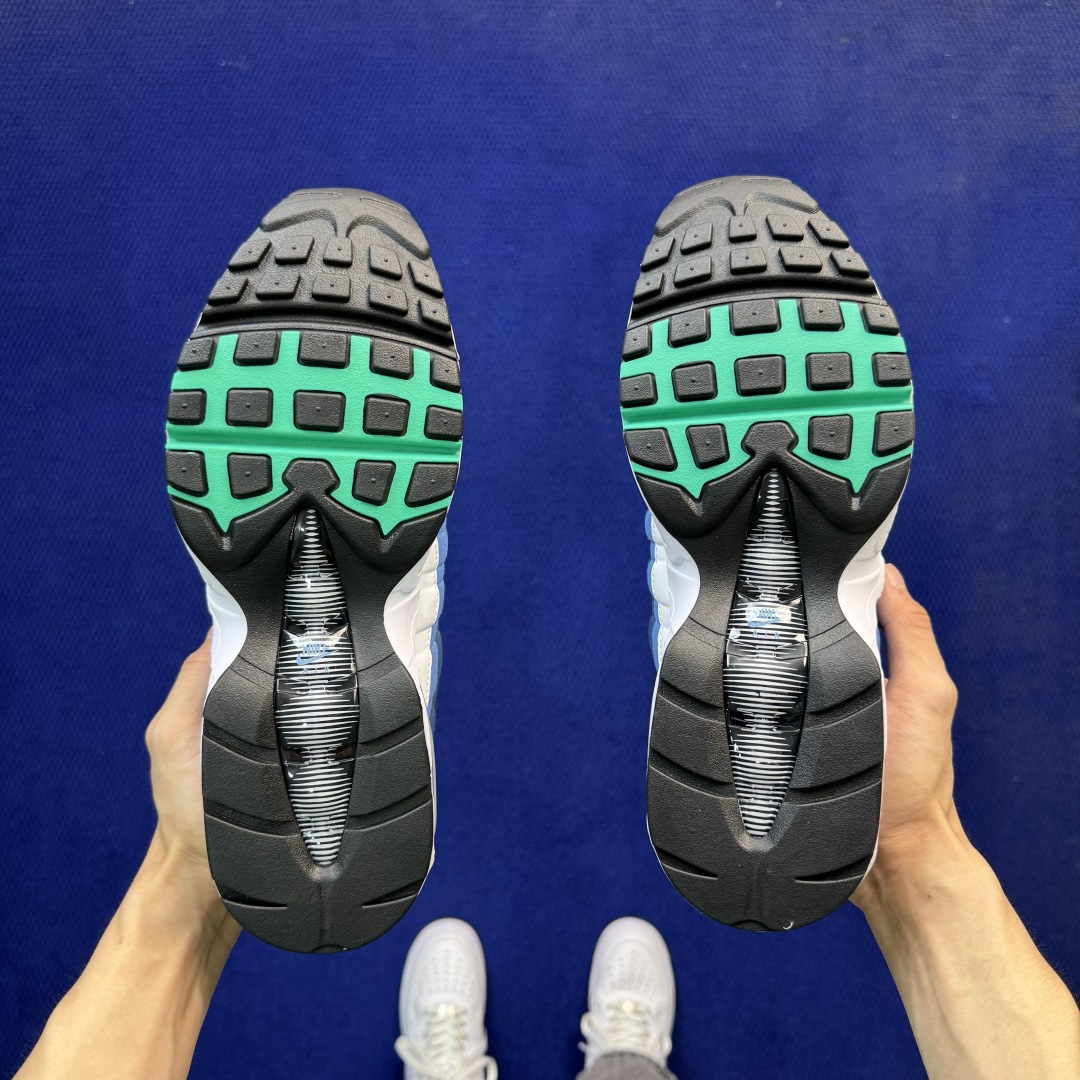 外贸私域爆款！Nike Air Max 95 低帮气垫跑鞋 大厂纯原高品！max95 第11色:白蓝 货号：IH7855
